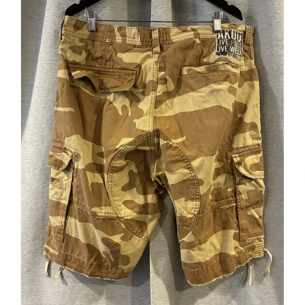 AKOO Shorts Mens 40 Cargo Camo Bottoms Hunt Club Cotton Casual Outdoor